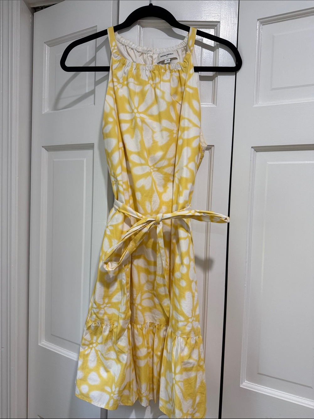 Banana Republic White and Yellow Floral Dress